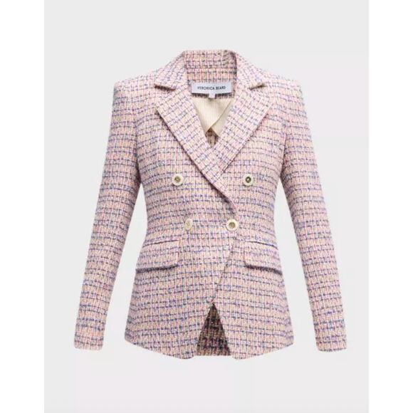 $798 Veronica Beard Taja Dickey Jacket cotton-blend tweed blazer Size 10 NEW - Picture 1 of 12